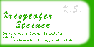 krisztofer steiner business card